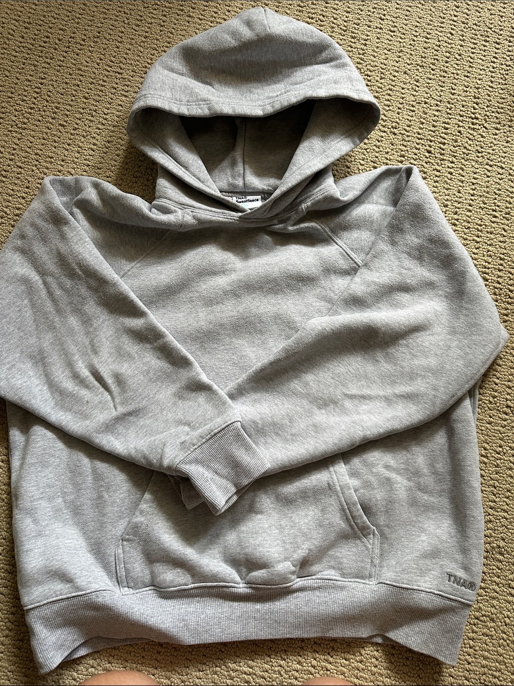 TNA Light gray Raglan hoodie